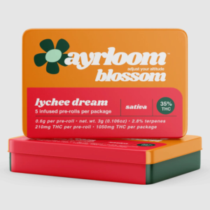 AYRLOOM - LYCHEE DREAM - 0.6G X 5 INFUSED PRE ROLLS - 3G